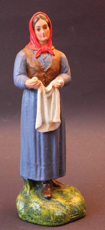 Donna con panno (statua da presepio) - bottega bergamasca (inizio sec. XX)