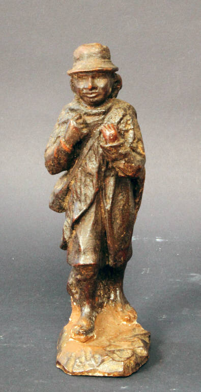 pastore con agnello (statua da presepio) - ambito bergamasco (metà sec. XIX)