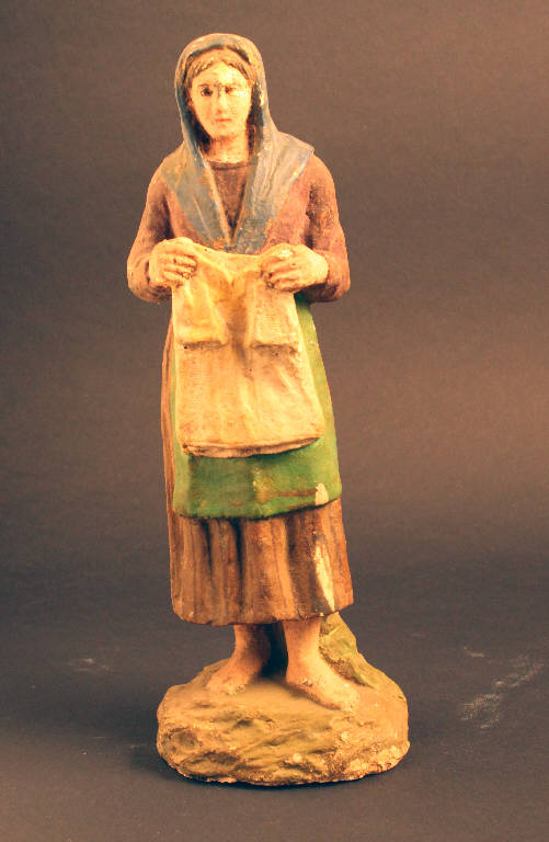 Pinota, levatrice (statua da presepio) - ambito bergamasco (prima metà sec. XIX)