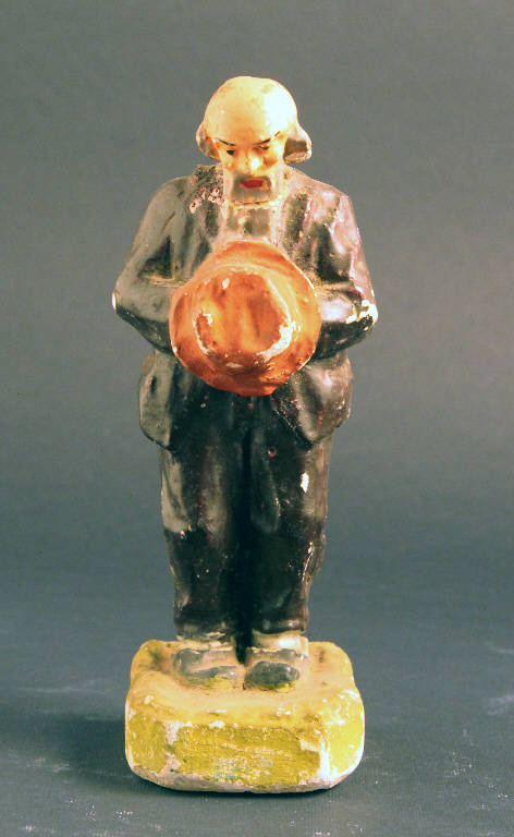 uomo con cappello (statua da presepio) - ambito bergamasco (prima metà sec. XX)