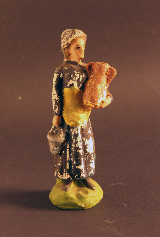 donna con anfora (statua da presepio) - ambito bergamasco (seconda metà sec. XIX)