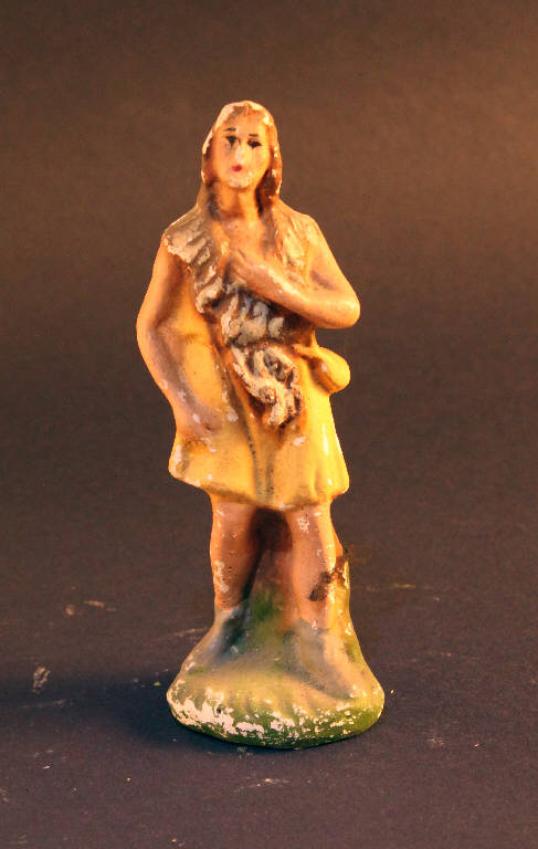 pastore (statua da presepio) - ambito bergamasco (seconda metà sec. XIX)