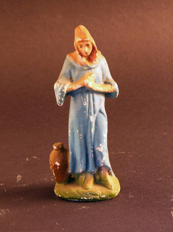 donna con vaso (statua da presepio) - ambito bergamasco (seconda metà sec. XIX)
