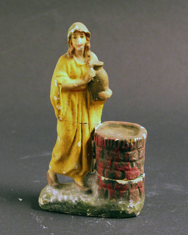 donna al pozzo (statua da presepio) - ambito bergamasco (metà sec. XX)