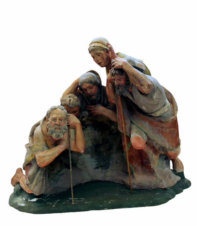 Pastori (gruppo presepiale) di Garaventa Giovanni Battista (attribuito) (seconda metà sec. XVIII)