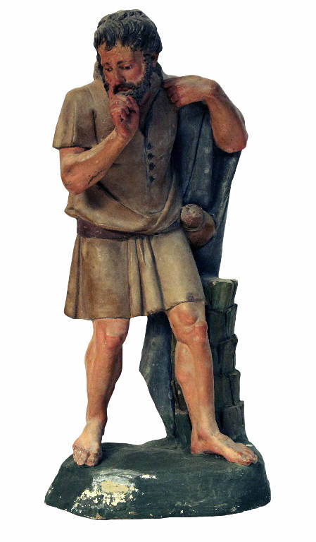 Pastore (statua da presepio) di Garaventa Giovanni Battista (attribuito) (seconda metà sec. XVIII)