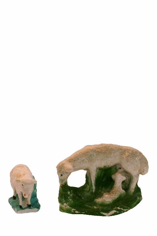 Pecore (statua da presepio) - ambito bergamasco (prima metà sec. XX)