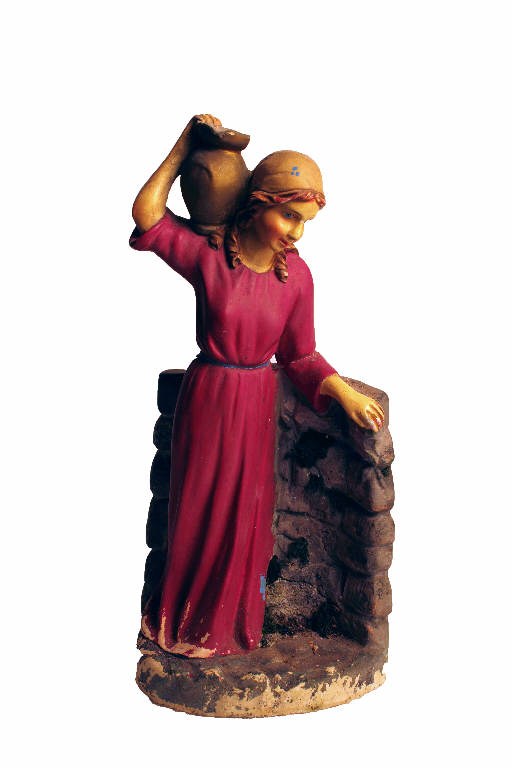 Donna con anfora (statua da presepio) - ambito bergamasco (metà sec. XX)