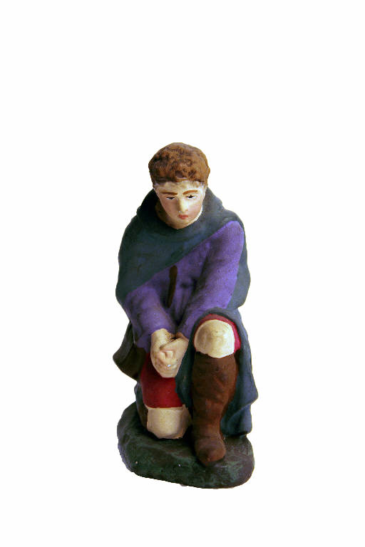 Pastore (statua da presepio) - ambito bergamasco (metà sec. XX)