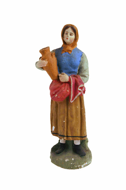 Donna con anfora (statua da presepio) - ambito bergamasco (metà sec. XX)