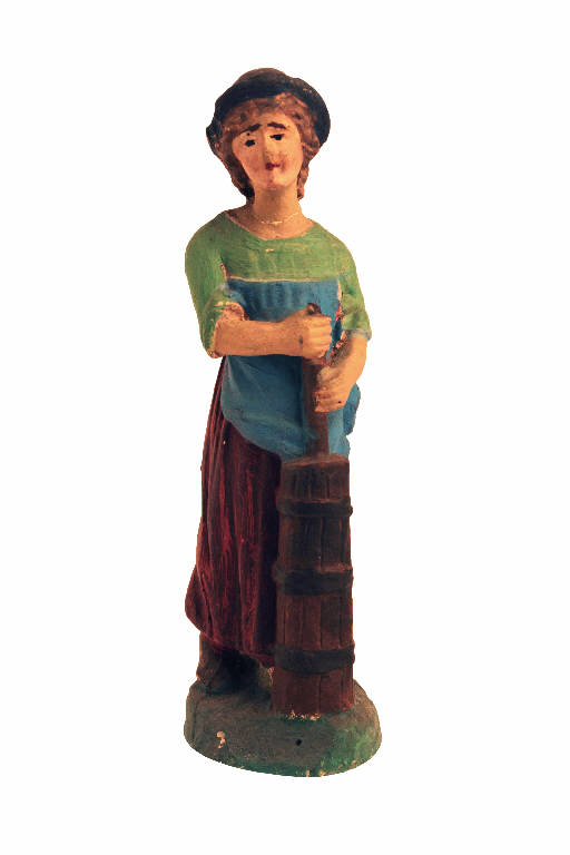 Donna (statua da presepio) - ambito bergamasco (metà sec. XX)