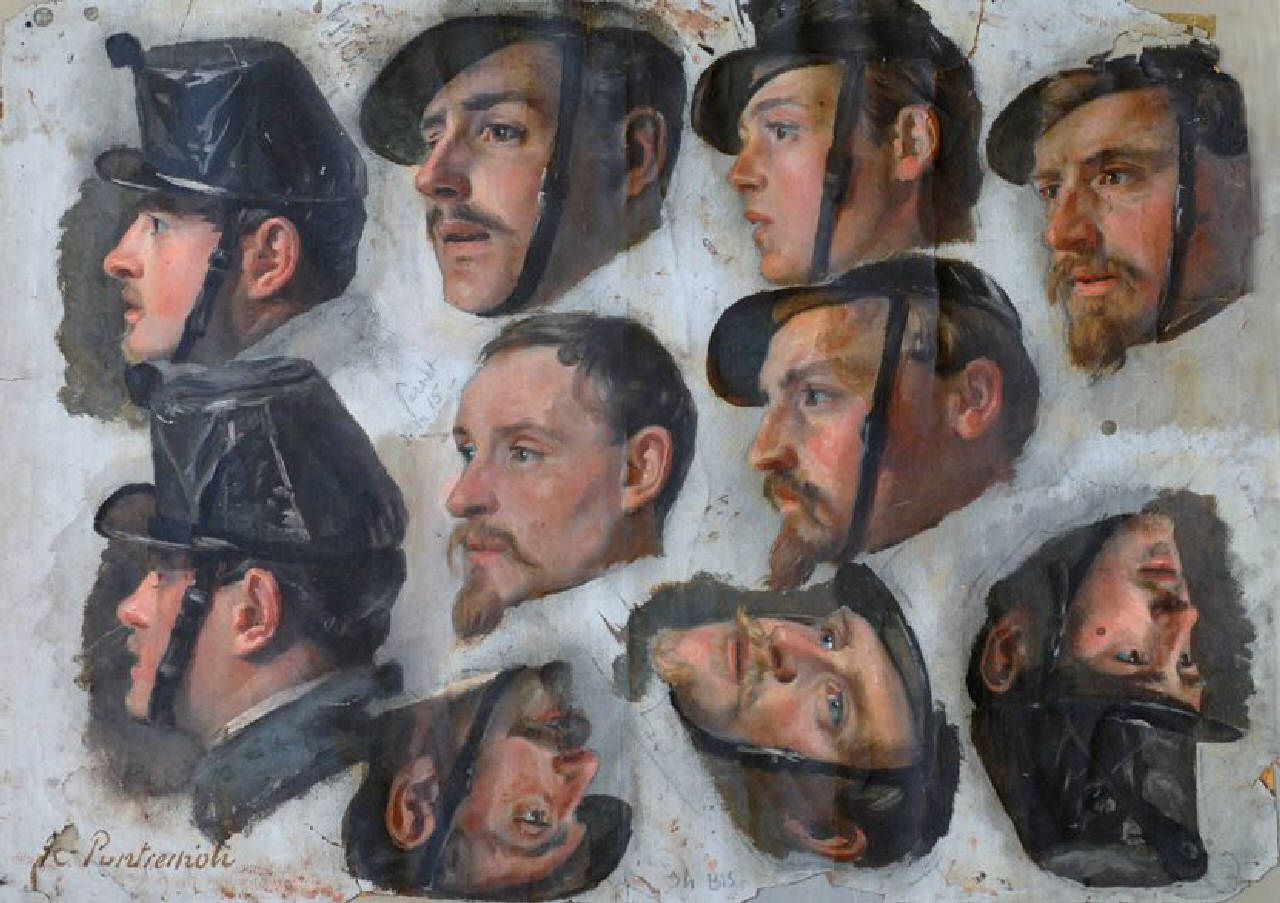 Tipi di militari dell'Armata Sarda, Ritratti di ufficiali dell'esercito savoiardo (dipinto) di Pontremoli Raffaele (sec. XIX)