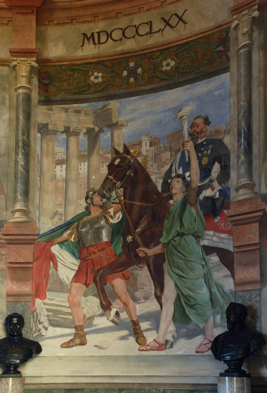 Vittorio Emanuele in Campidoglio, Risorgimento - Celebrazione di Vittorio Emanuele II (dipinto) di Bressanin Vittorio Emanuele (sec. XIX)