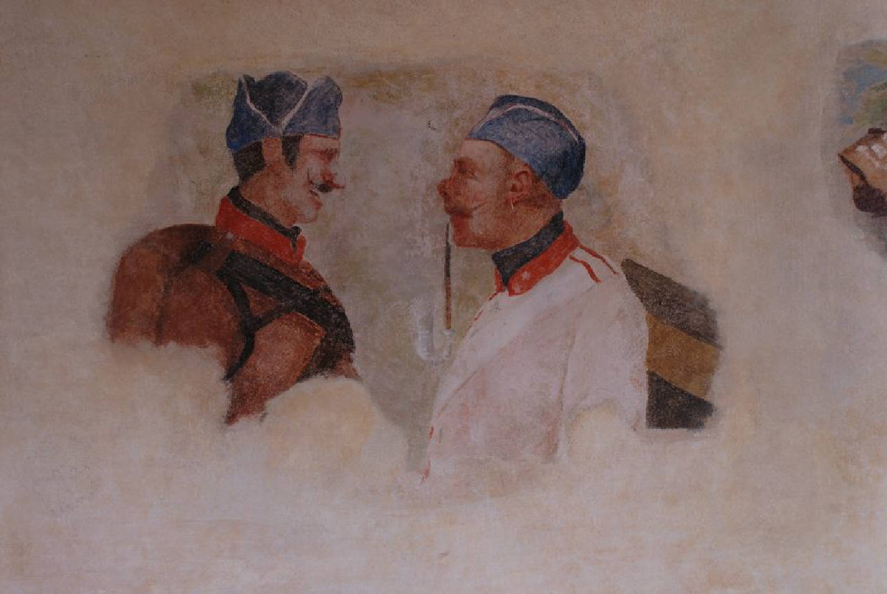Studio di soldati, Ritratti di uniformi dell'Armata Sarda - 1859 (dipinto) di De Stefani Vincenzo; Vizzotto Alberti Giuseppe (sec. XIX)