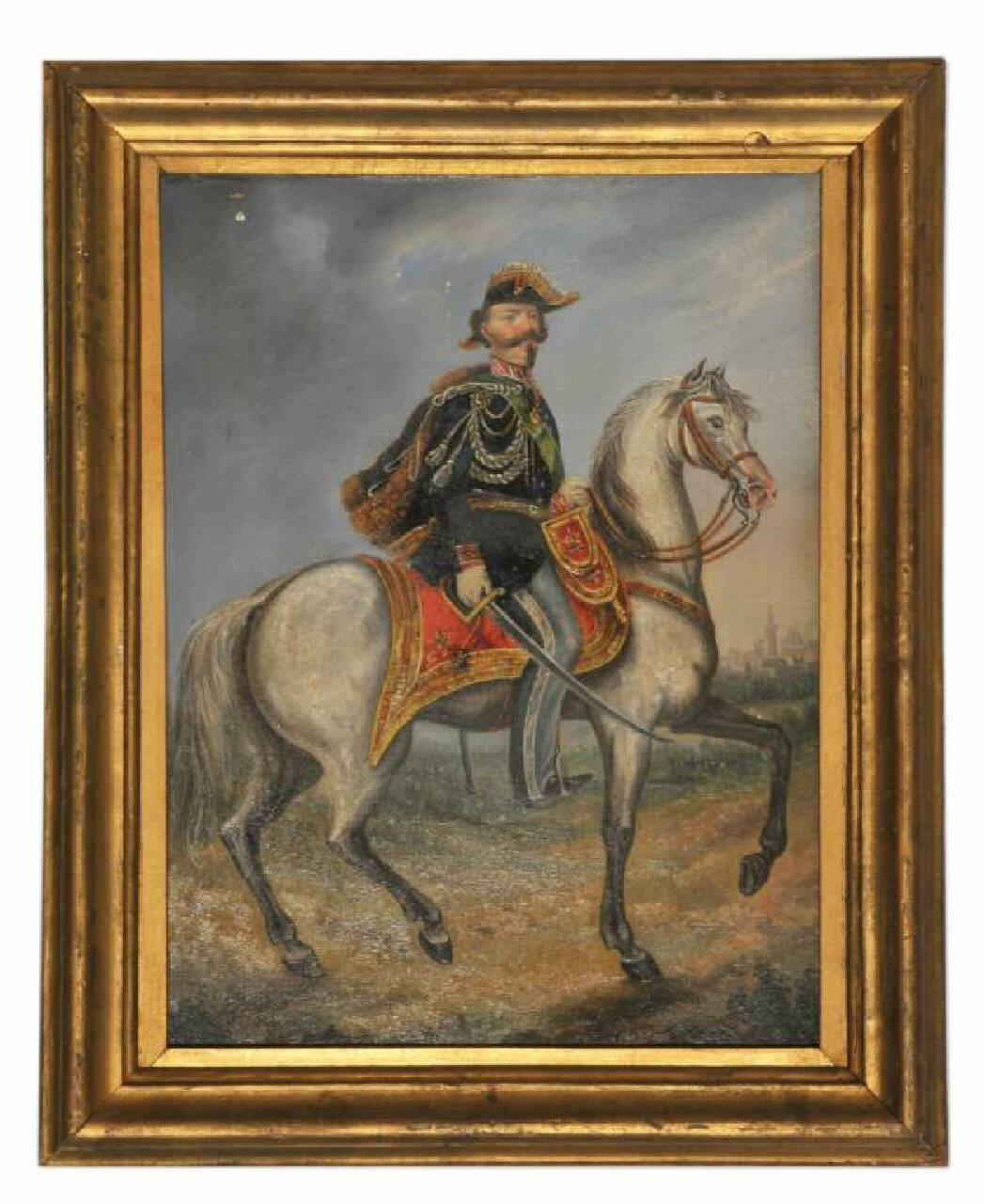 Vittorio Emanuele a cavallo, Il re Vittorio Emanuele a cavallo (dipinto) - ambito italia settentrionale (ultimo quarto sec. XIX)