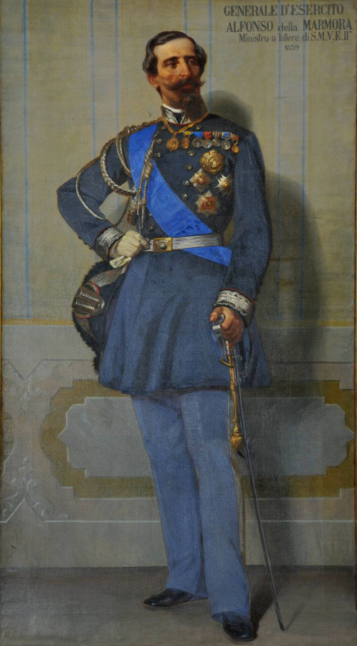 Ritratto del generale La Marmora, Ritratto del generale Alfonso Ferrero Della Marmora (dipinto) di Carlini Giulio (sec. XIX)
