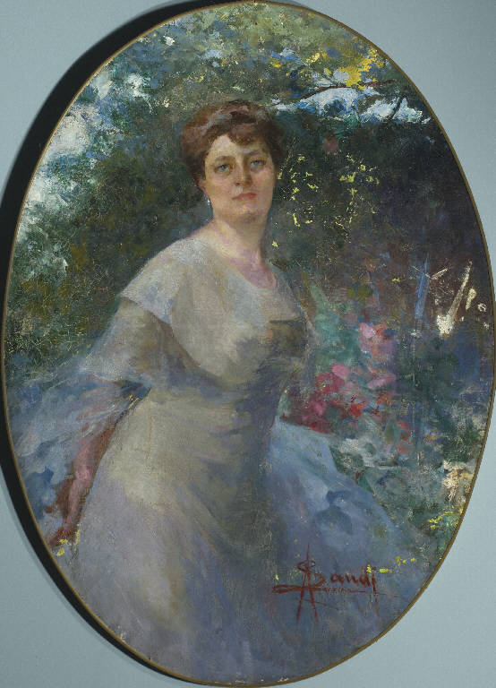 Ritratto di donna (dipinto) di Sandi, A. - ambito lombardo (prima metà sec. XX)