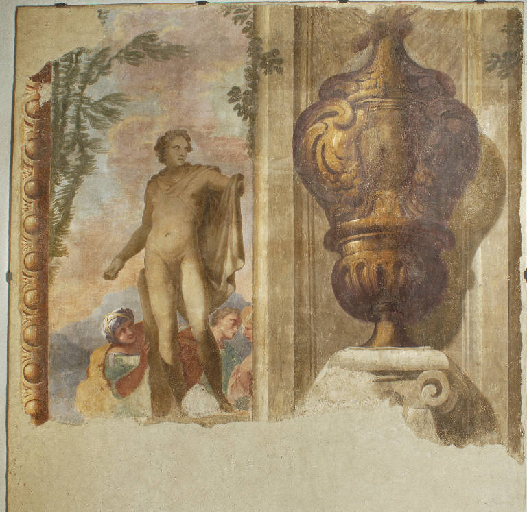 episodio della storia di Cleopatra (statua con vaso) (dipinto) - ambito lombardo (fine/inizio secc. XVII/ XVIII)