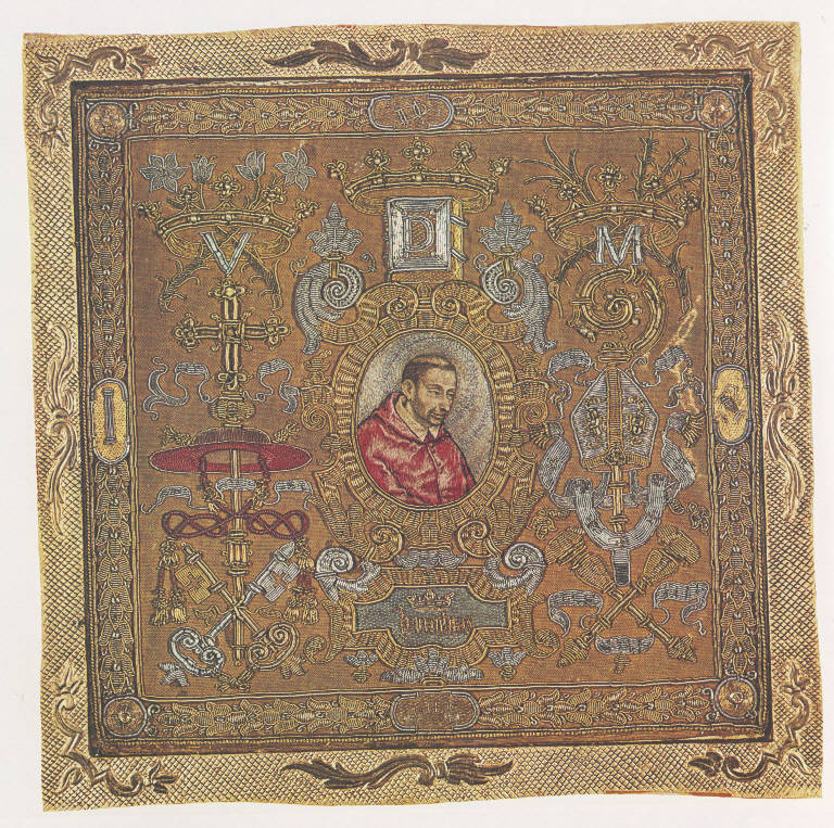 Paliotto di San Carlo, borsa corporale (borsa corporale) di Pellegrini, Ludovica Antonia - manifattura lombarda||ambito leonardesco (inizio sec. XVII)