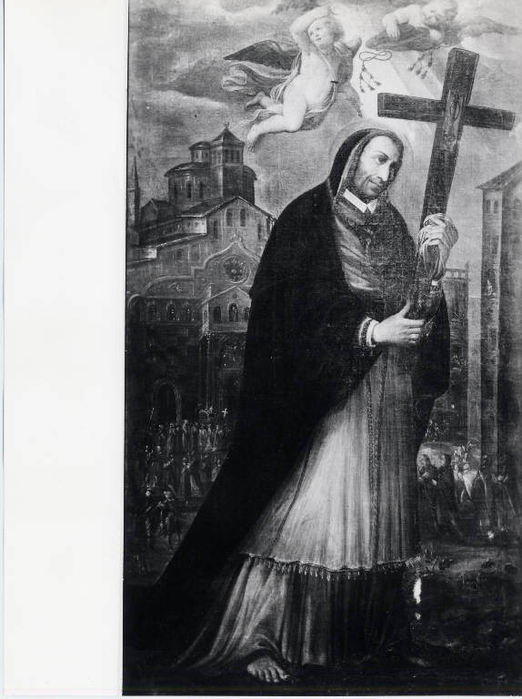 S.Carlo in processione con il santo chiodo, S.Carlo in processione con il santo chiodo (pittura) di Fede, Galizia (attribuito) (prima metà sec. XVII)