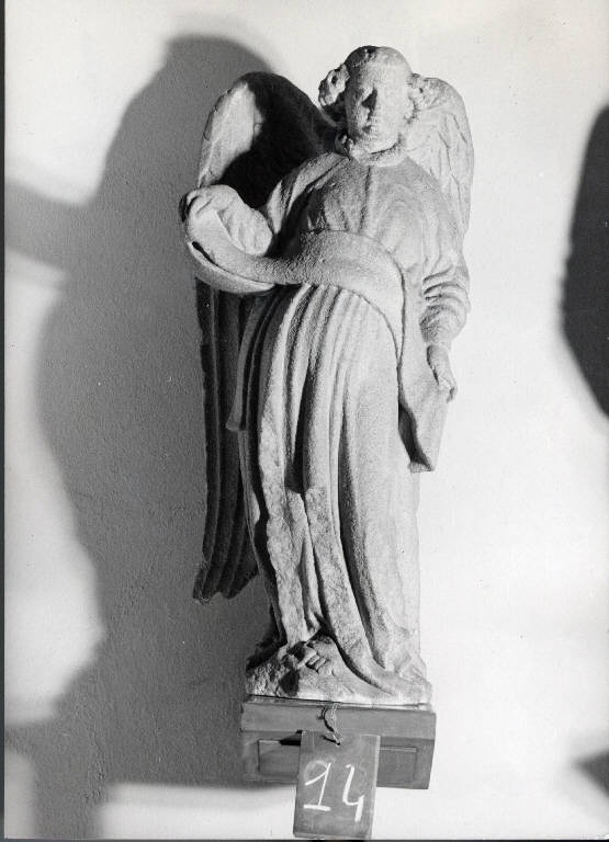 Angelo con cartiglio (statua) - ambito borgognone (seconda metà sec. XIV)
