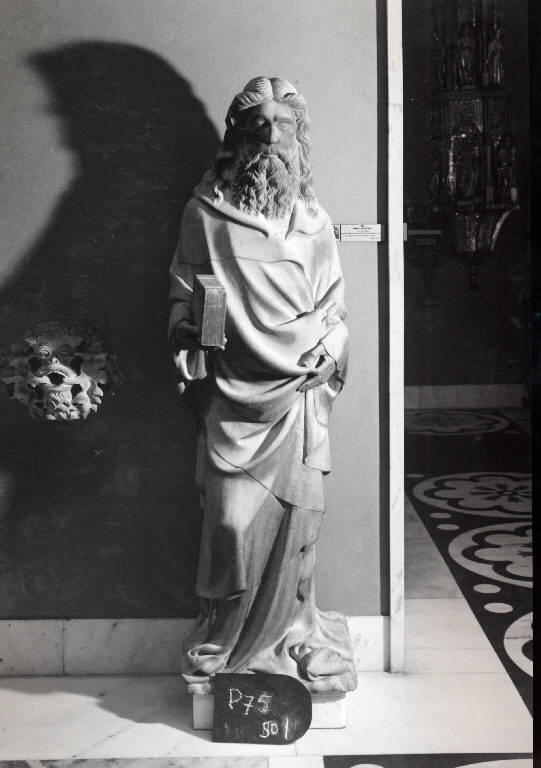 Apostolo con libro chiuso (statua) - ambito dei Maestri renani (fine sec. XIV)