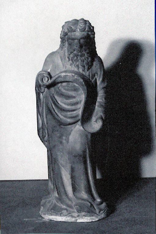 Profeta con cartiglio (scultura) - ambito dei maestri renani (fine/inizio secc. XIV/ XV)