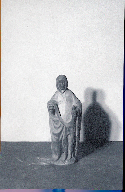 Profeta incappucciato con cartiglio (scultura) - ambito lombardo- francese (inizio sec. XV)