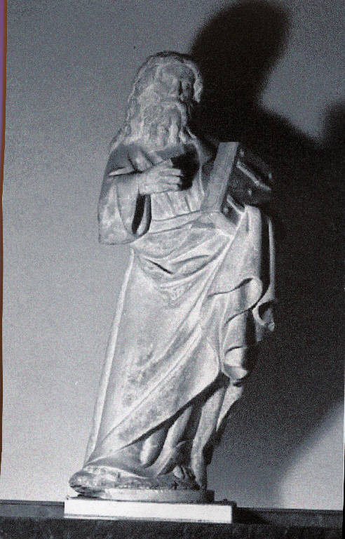 Profeta con grande libro nella mano sinistra (scultura) - ambito borgognone (seconda metà sec. XIV)