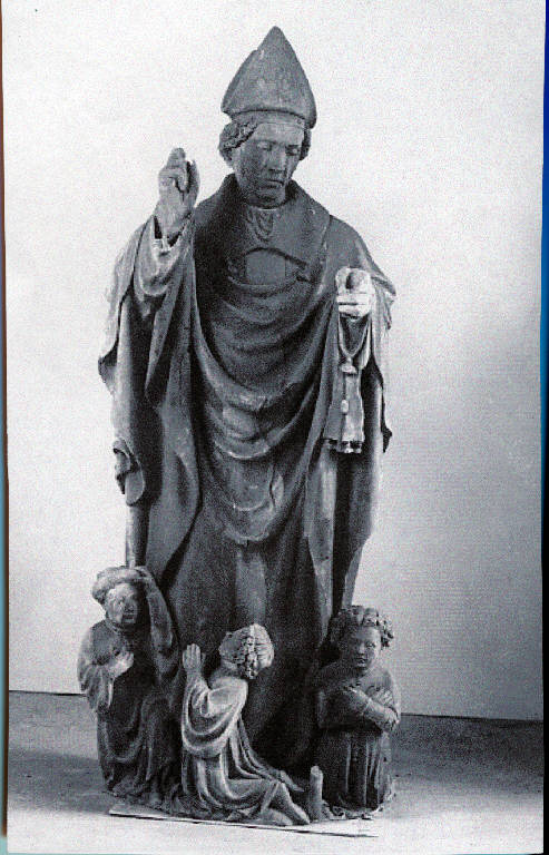 San Babila e i tre piccoli martiri (scultura) di Raverti, Matteo (attribuito) (inizio||terzo quarto sec. XV||sec. XIX)