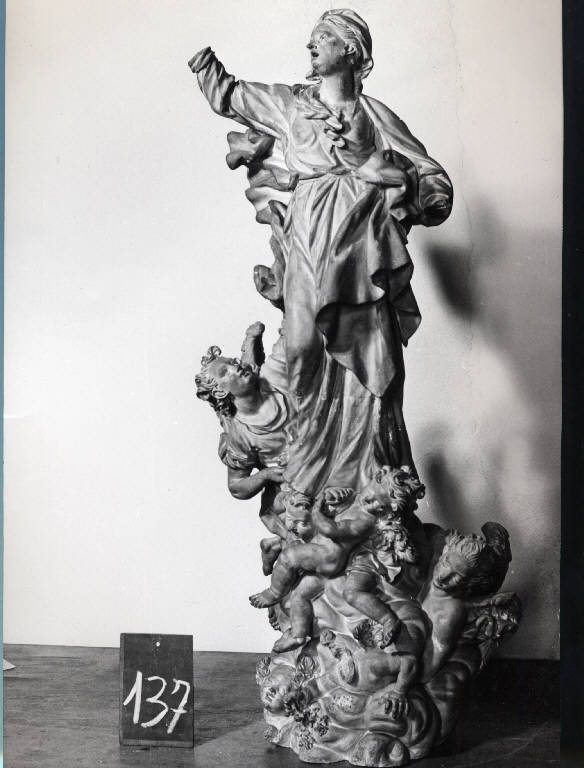 Madonna Assunta con Angeli (scultura) di Perego, Giuseppe (seconda metà sec. XVIII)