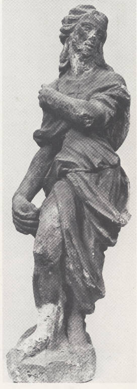Donna con saio e croce sul petto, figura femminile (scultura) di Guidici (maniera) (seconda metà sec. XVIII)