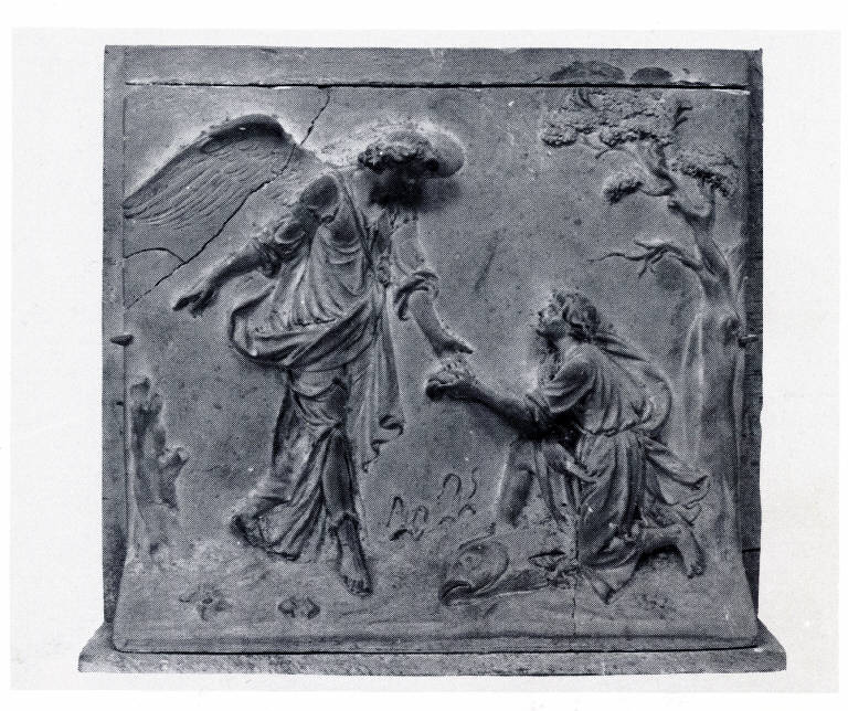Tobiolo e l'Angelo, personaggio biblico (scultura) di Ferrandino, Giuseppe (attribuito) (ultimo quarto sec. XVIII)