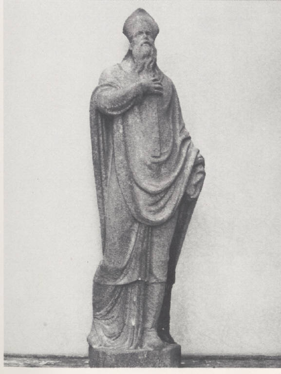 Santo Vescovo, Santi e apostoli (scultura) - manifattura lombarda (prima metà sec. XIX)