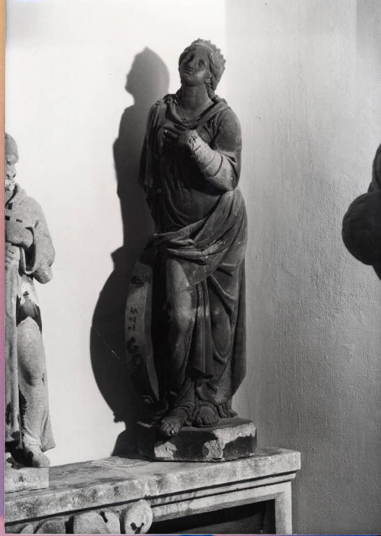 Santa Caterina d'Alessandria e il miracolo della ruota (scultura) di Buzzi, Giuseppe (attribuito) (prima metà sec. XIX)