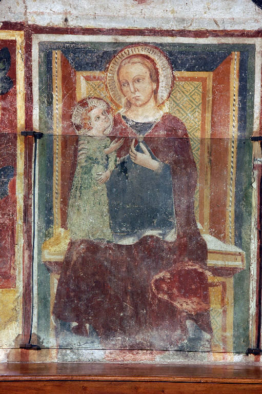 Madonna con Bambino in trono (dipinto) - ambito lombardo (seconda metà sec. XIV)