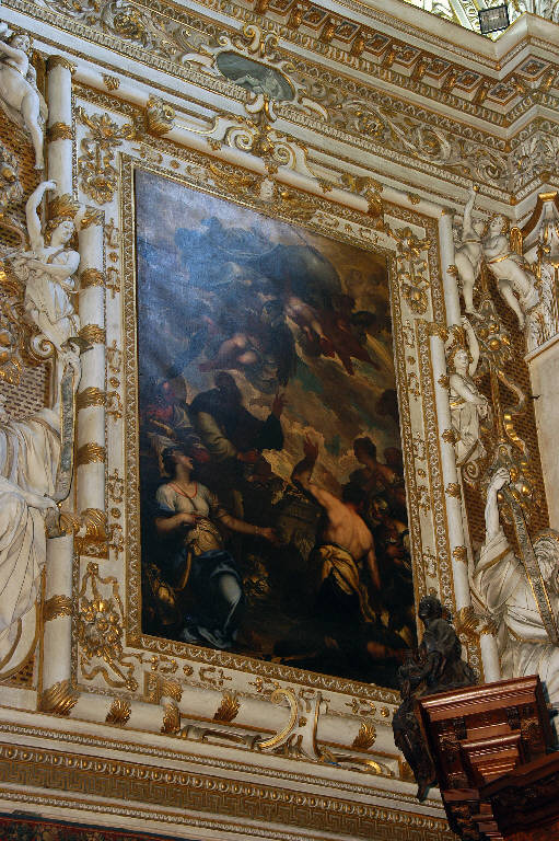 Motivi decorativi vegetali (cornice a impostazione architettonica di dipinto) di Sala, Giovanni Angelo; Sala, Gerolamo (sec. XVII)