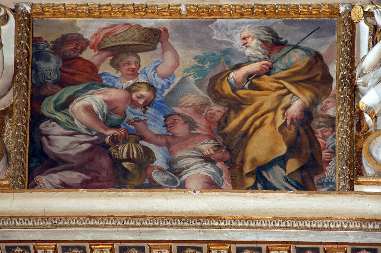 Mosè e la raccolta della manna (dipinto) di Ferri, Ciro (sec. XVII)