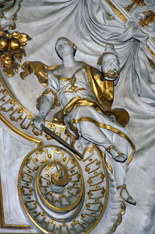 Giuditta con la testa di Oloferne e la spada (rilievo) di Porta, Francesco; Porta, Lorenzo (fine/inizio sec. XVI)