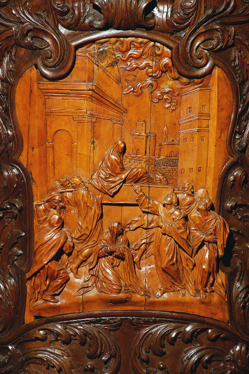 Cristo resuscita il figlio della vedova di Naim (rilievo) di Fantoni, Andrea (sec. XVIII)