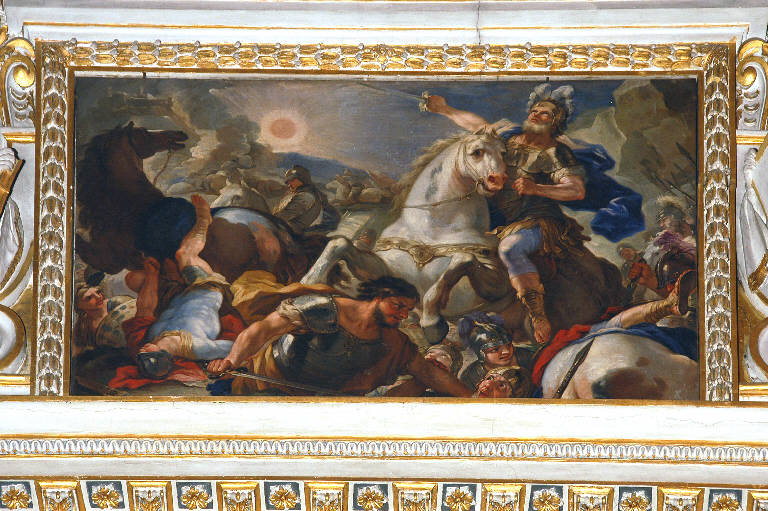 Giosuè ferma il sole (dipinto) di Malinconico, Nicolò (sec. XVII)