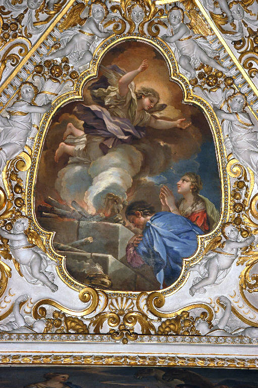 Sacrificio dei genitori di Sansone (dipinto) di Malinconico, Nicolò (sec. XVII)