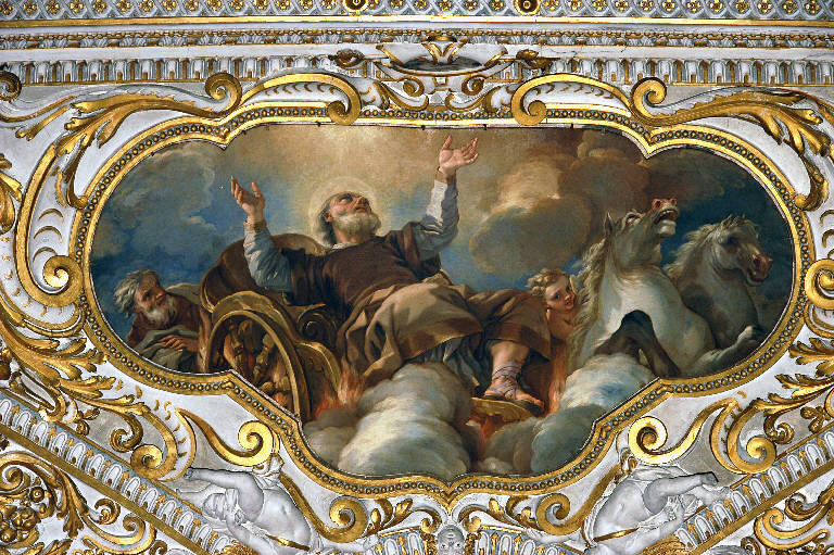 Elia rapito in cielo su un carro di fuoco (dipinto) di Malinconico, Nicolò (sec. XVII)