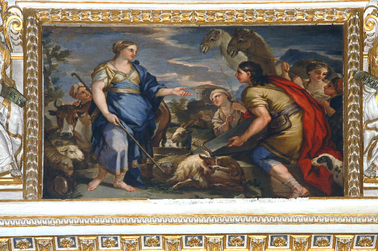 Rebecca al pozzo (dipinto) di Malinconico, Nicolò (sec. XVII)