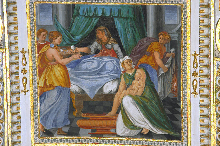 Nascita di Maria Vergine (dipinto) - ambito lombardo (sec. XVI)