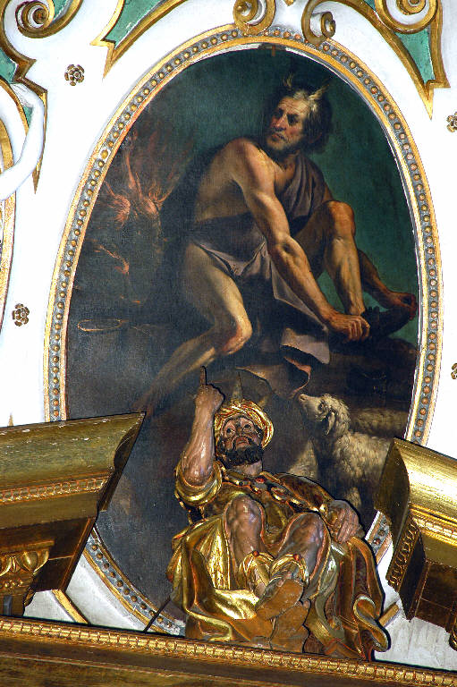Mosè in atto di togliersi i calzari (dipinto) di Recchi, Giovan Paolo (sec. XVII)