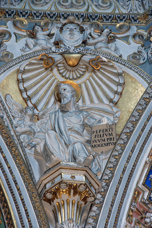 San Matteo Evangelista (rilievo) di Porta, Lorenzo (e aiuti) (sec. XVI)