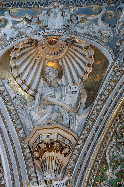 San Marco Evangelista (rilievo) di Porta, Lorenzo (e aiuti) (sec. XVI)