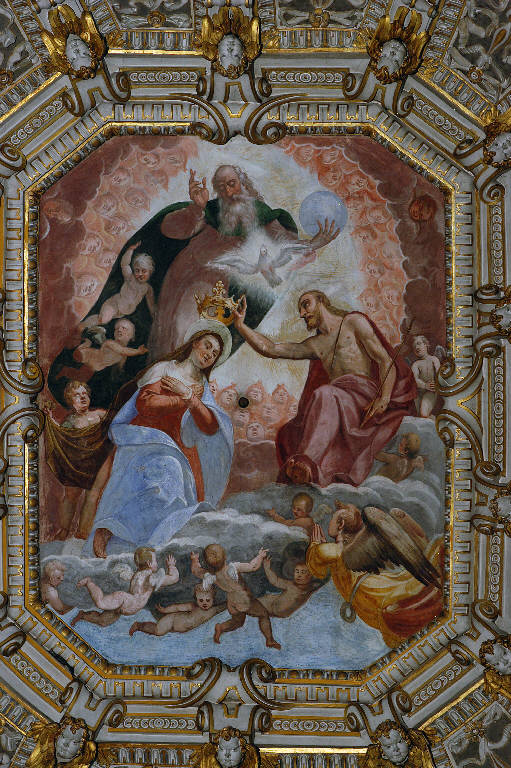Incoronazione di Maria Vergine (dipinto) di Cavagna, Giovan Paolo (sec. XVI)