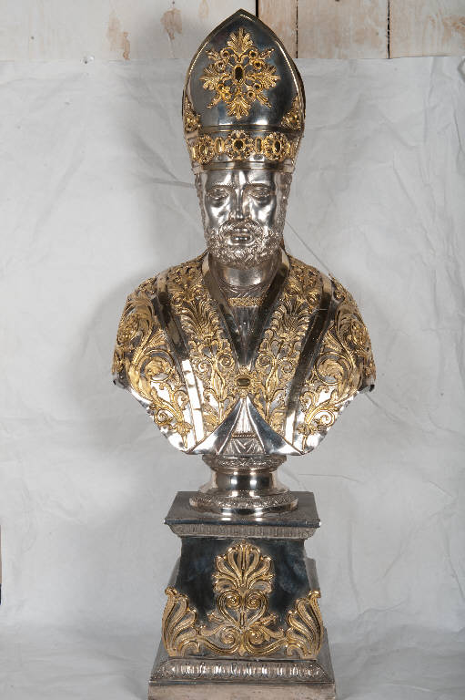 Santo vescovo (reliquiario) - bottega lombardo-veneta (primo quarto sec. XIX)